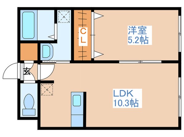 キューブ中の島２・３Ｎの物件間取画像